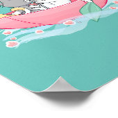 Kitten Umbrella Hoodie Poster (Ecke)