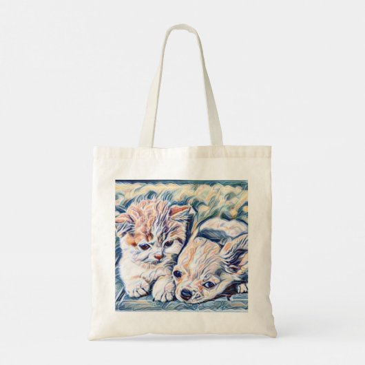 Kitten und Chihuahua Welppy Tragetasche (Rückseite)