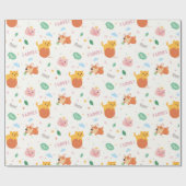 Kitten und Corgi Puppy Geschenkpapier (Flach)