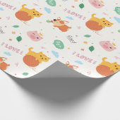 Kitten und Corgi Puppy Geschenkpapier (Ecke)