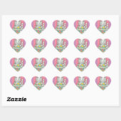 KITTEN UND EASTER EGG BASKET, CAT-STICKER Herz-Aufkleber (Blatt)