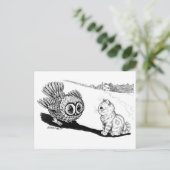 Kitten und Owl, Louis Wain Postkarte (Stehend Vorderseite)