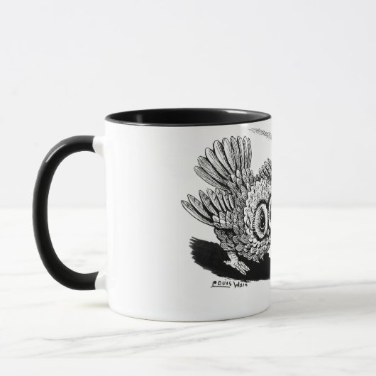 Kitten und Owl, Louis Wain Tasse (Links)