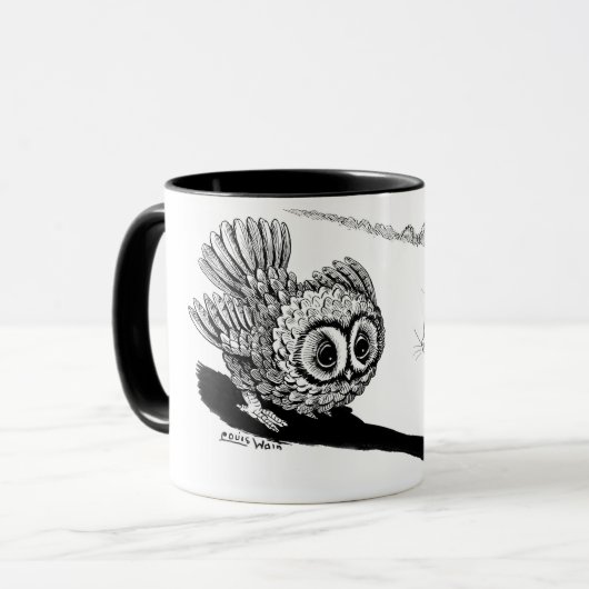 Kitten und Owl, Louis Wain Tasse (Vorderseite Links)