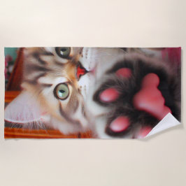 Kitten und Paw Strandtuch