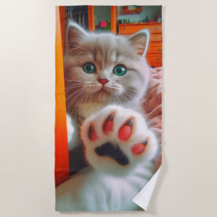 Kitten und Paw Strandtuch