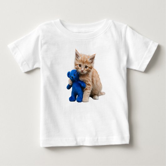 Kitten und Teddy Bar Säugling T - SHIRT (Vorderseite)