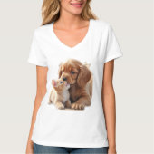 Kitten und Welpe T-Shirt (Vorderseite)