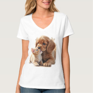 Kitten und Welpe T-Shirt