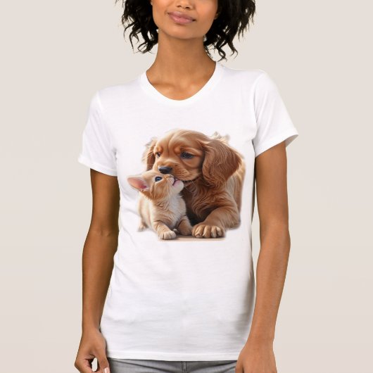 Kitten und Welpe T-Shirt (Vorderseite)