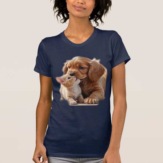 Kitten und Welpe T-Shirt (Vorderseite)