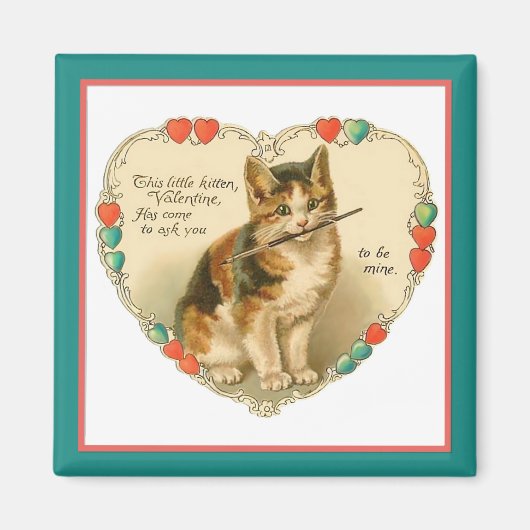 Kitten Valentine Magnet (Vorne)