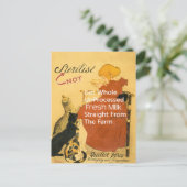 Kitten Vintag Milk Poster Postkarte (Stehend Vorderseite)