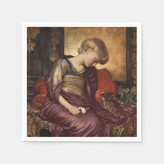 Kitten (von Frederic Leighton) Serviette (Vorderseite)