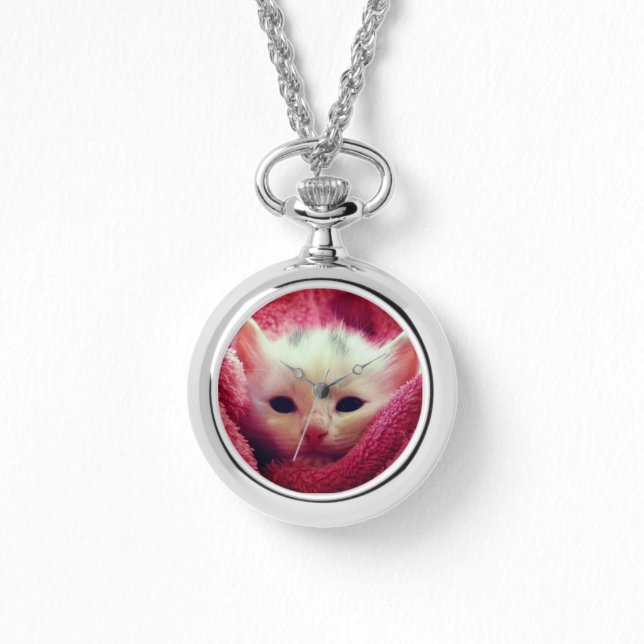 Kitten Watch Necklace Armbanduhr (Vorderseite)