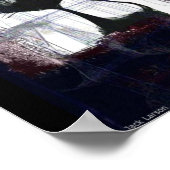 Kitten Watching Rain from Window ..art poster (Ecke)