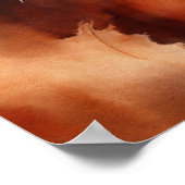 Kitten Watercolor Wall Poster (Ecke)