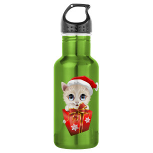 Kitten Weihnachten Weihnachten mit Edelstahlflasche