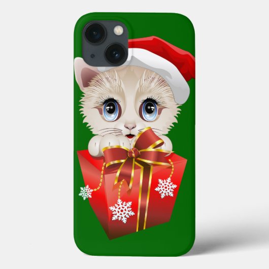 Kitten Weihnachten Weihnachten mit Geschenk iPad F Case-Mate iPhone Hülle (Rückseite)