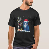 Kitten Weihnachtsmannmütze Festbaum Weihnachten We T-Shirt (Vorderseite)
