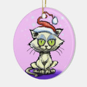 Kitten Weihnachtsmannmütze Ornament (Links)