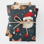 Kitten Weihnachtswrapping Paper Sheets Geschenkpapier Set (Beispiel)