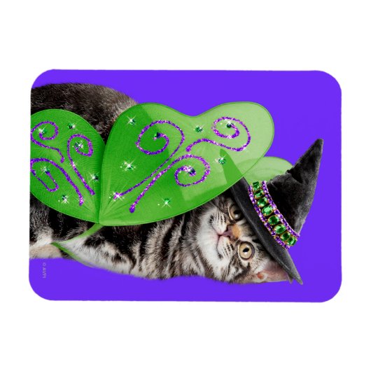 Kitten Witch Fairy Magnet (Horizontal)