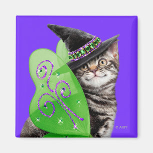 Kitten Witch Fairy Magnet