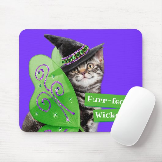 Kitten Witch Fairy Mousepad (Mit Mouse)