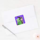 Kitten Witch Fairy Quadratischer Aufkleber (Umschlag)