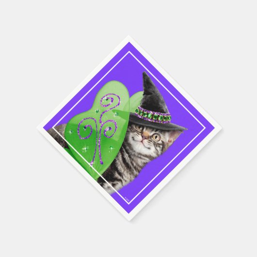 Kitten Witch Fairy Serviette (Ecke)