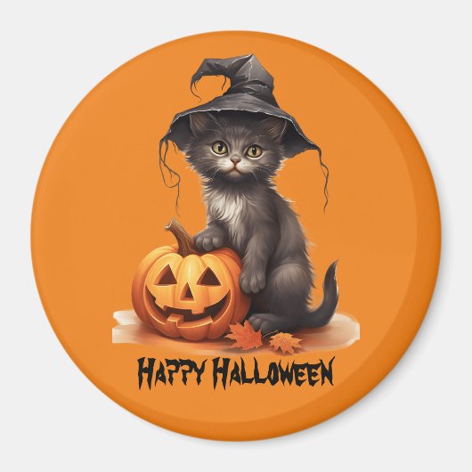 Kitten Witch Magnet (Vorne)