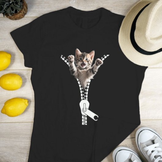 Kitten Zipper T - Shirt