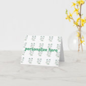 Kittenfrog notecard karte (Gelbe Blume)