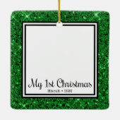 Kittens 1. Weihnachten Keramikornament (Rückseite)