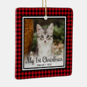 Kittens 1. Weihnachten Keramikornament (Rechts)