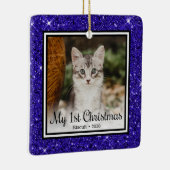 Kittens 1. Weihnachten Keramikornament (Rechts)