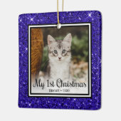 Kittens 1. Weihnachten Keramikornament (Links)