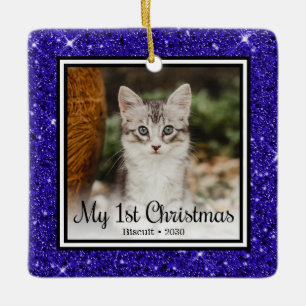 Kittens 1. Weihnachten Keramikornament