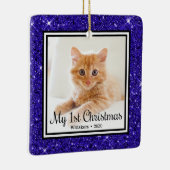 Kitten's 1. Weihnachts 2 Foto Keramikornament (Rechts)