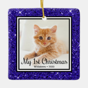 Kitten's 1. Weihnachts 2 Foto Keramikornament