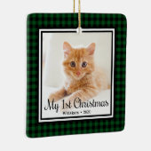 Kitten's 1. Weihnachts 2 Foto Keramikornament (Rechts)