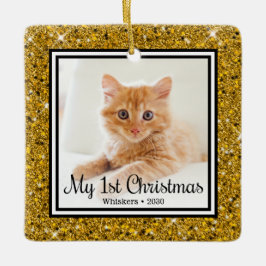 Kitten's 1. Weihnachts 2 Foto Keramikornament