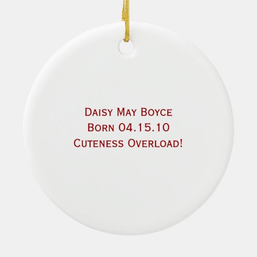 Kittens 1. Weihnachtsdekoration Keramikornament (Hinten)