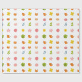 Kittens and Flowers Geschenkpapier (Flach)