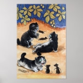 Kittens and Rats, Louis Wain Poster (Vorne)