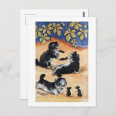 Kittens and Rats, Louis Wain Postkarte (Vorne/Hinten)