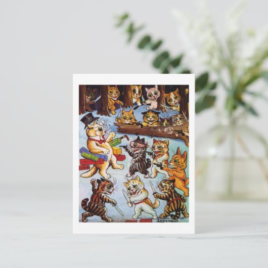 Kitten's Bandits, Louis Wain Postkarte (Stehend Vorderseite)