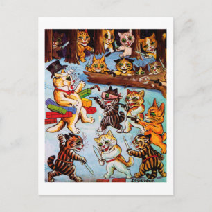 Kitten's Bandits, Louis Wain Postkarte