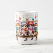 Kittens Celebrating Christmas, cuddly and cute, Kaffeetasse (Mittel)